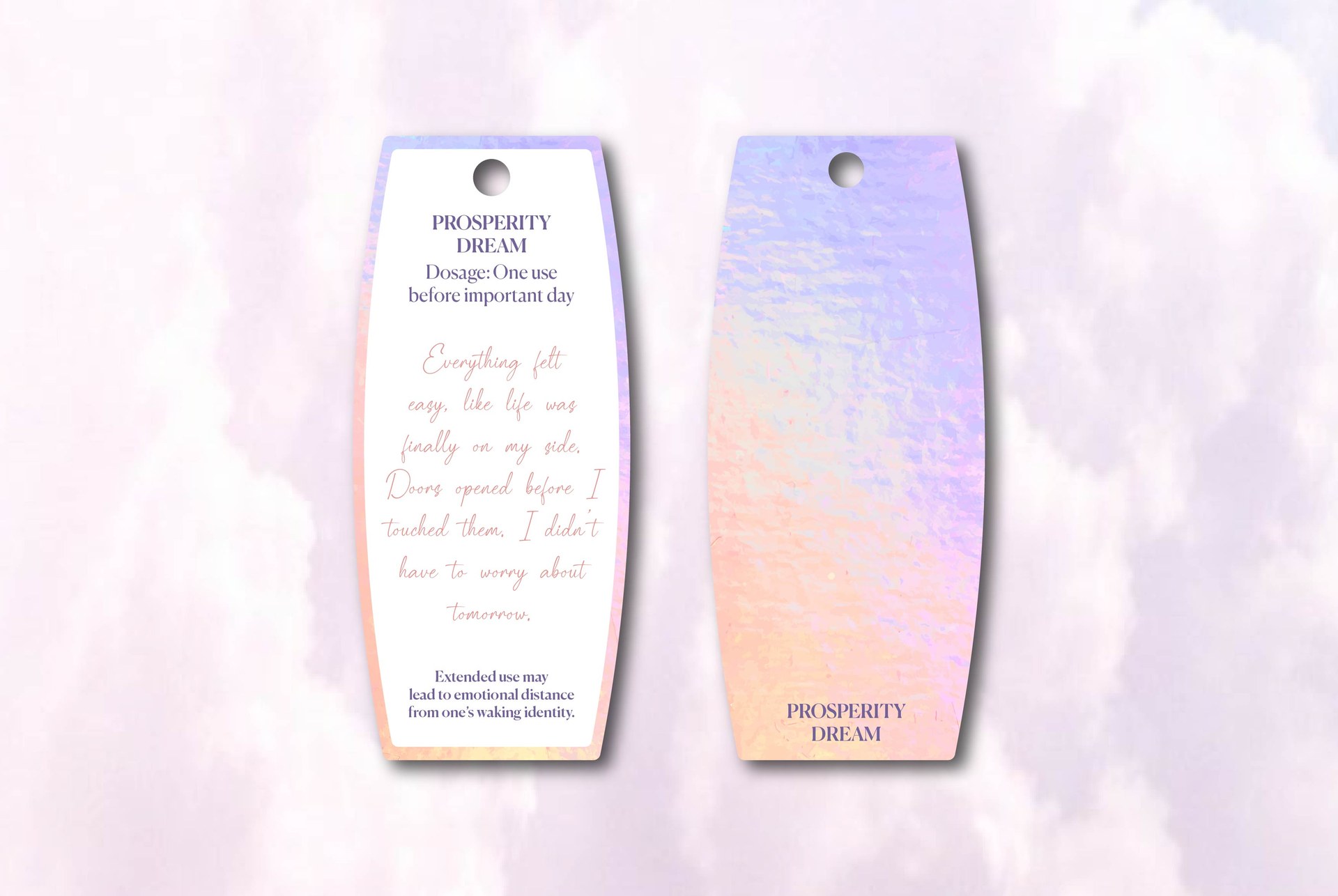 Pink label design detail