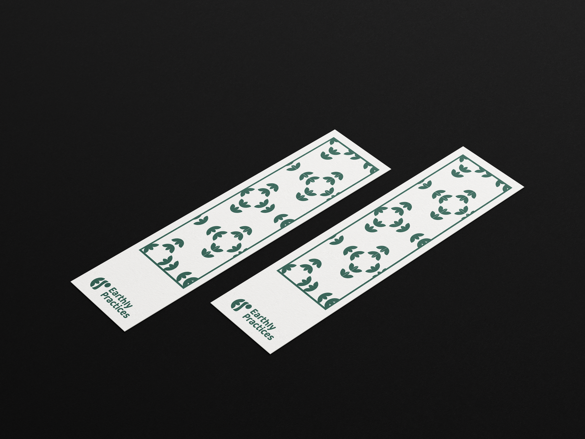 Printed bookmark collateral with die-cut modular forms