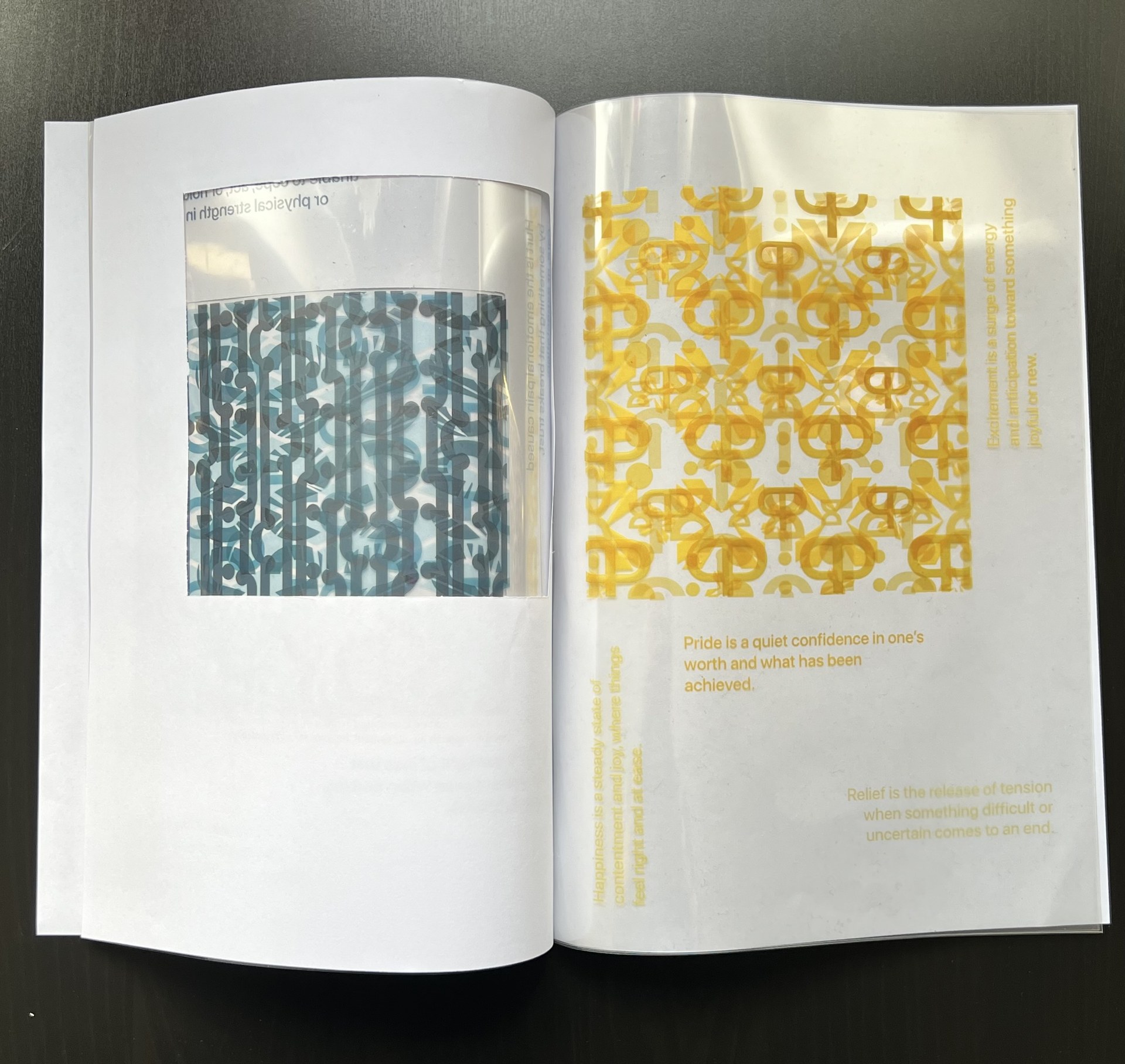 Translucent vellum colour overlay